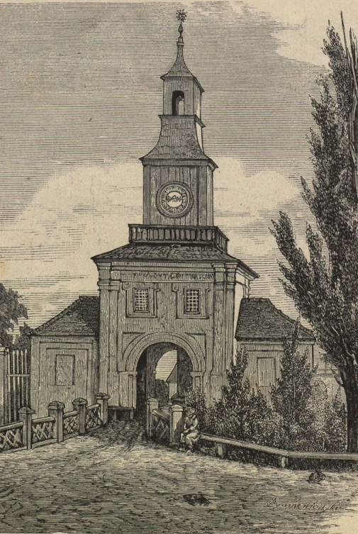 Brama wjazdowa do dworu położonego w Mordach na Podlasiu