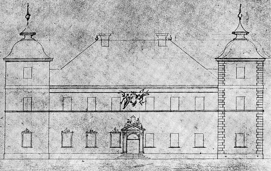 Projekt elewacji pałacu Branickich według projektu Tylmana z Gameren